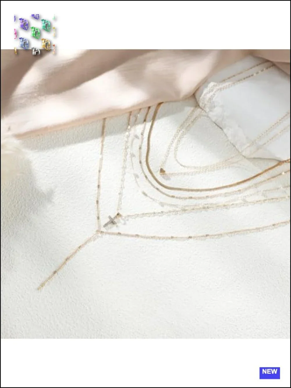 7 Piece Layered Cross Pendant Necklace Set, Y Chain Bohemian Gold Vintage